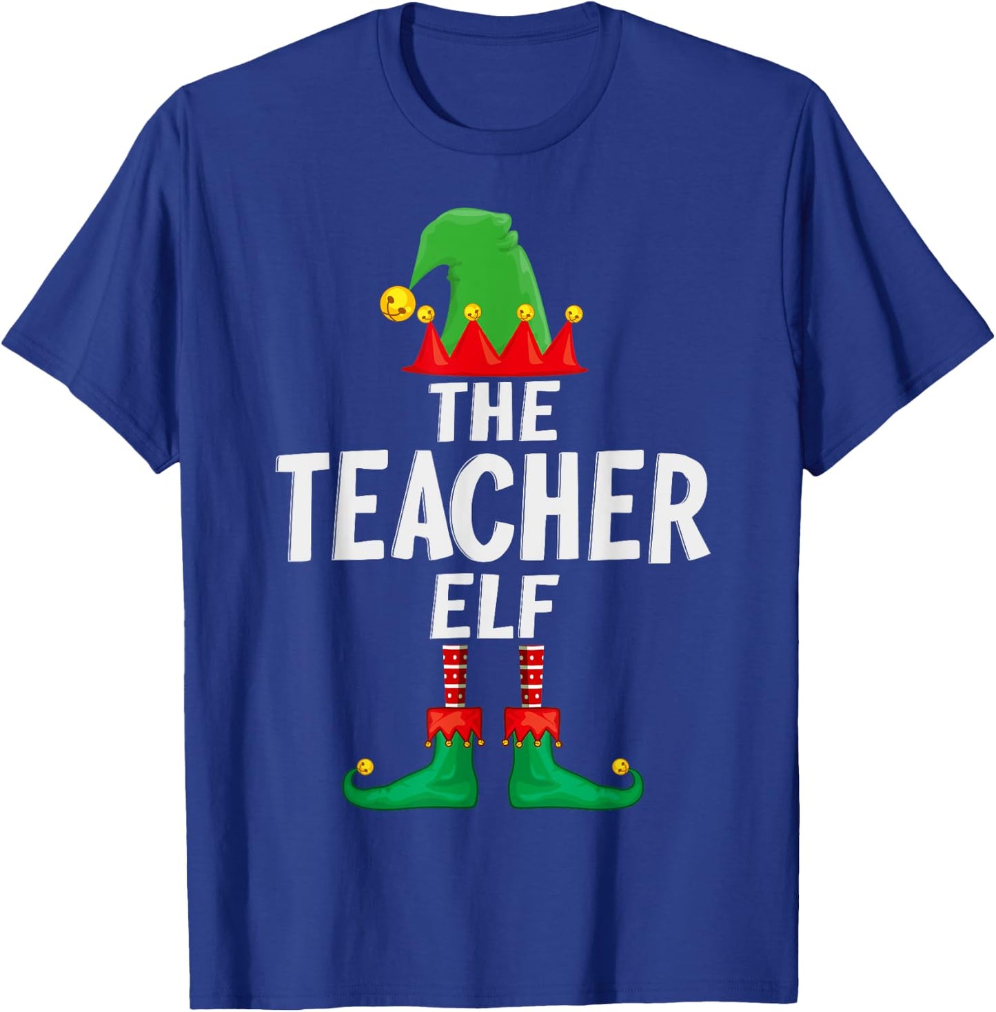 The Teacher Elf Matching Family Christmas T-Shirt - T-Shirt | Royal