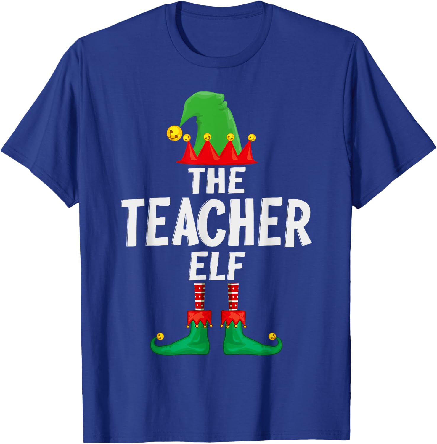 The Teacher Elf Matching Family Christmas T-Shirt - T-Shirt | Royal