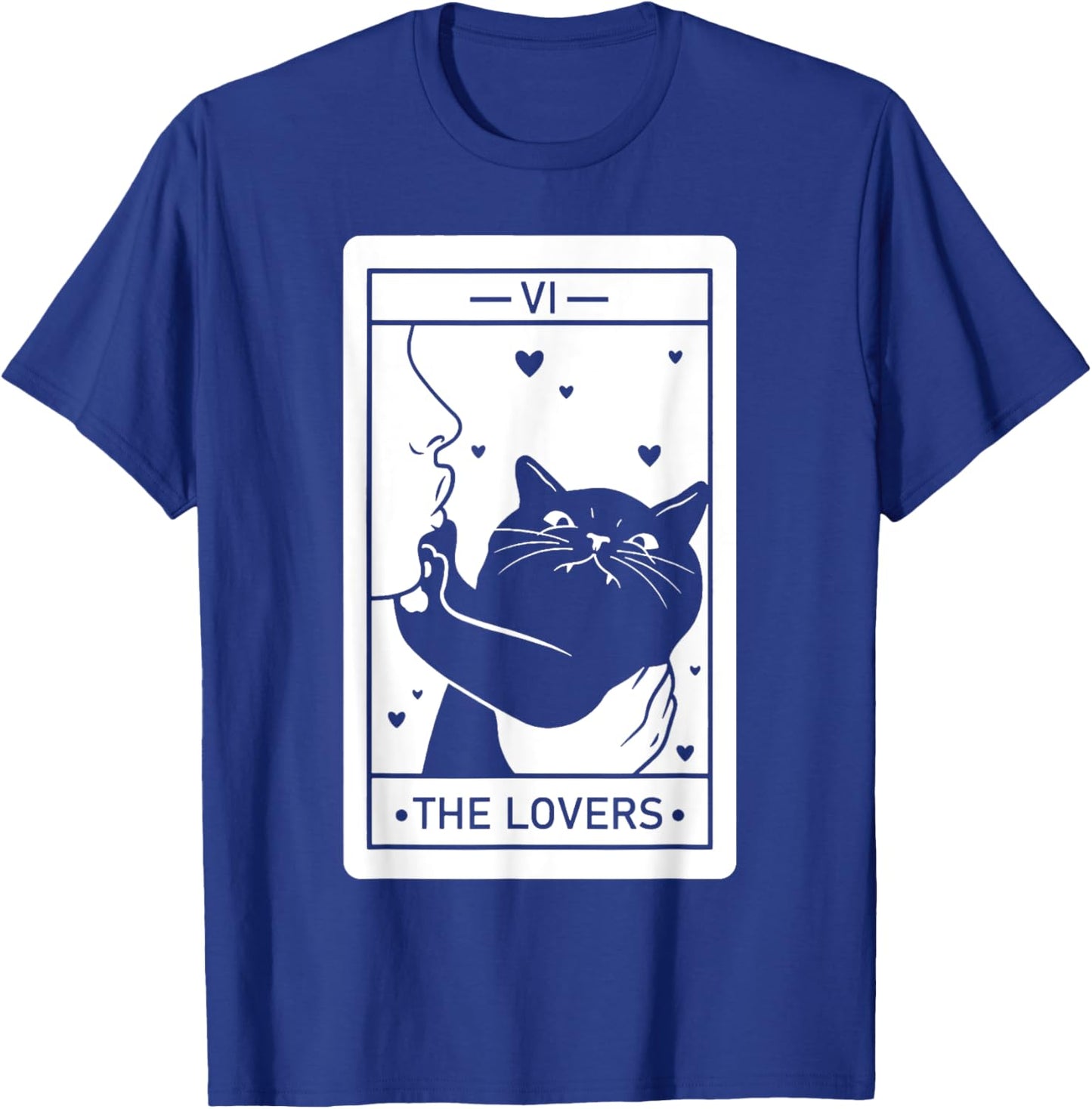 The Lovers Cat Humor Tarot Card Halloween Black Cats Lover T-Shirt - T-Shirt | Royal