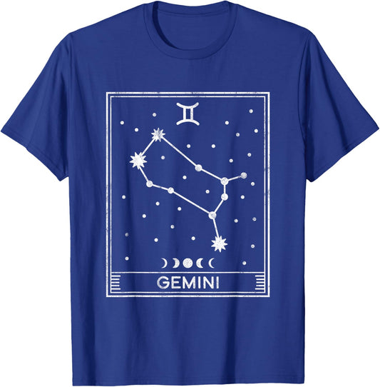Gemini Star Sign T-Shirt - T-Shirt | Royal