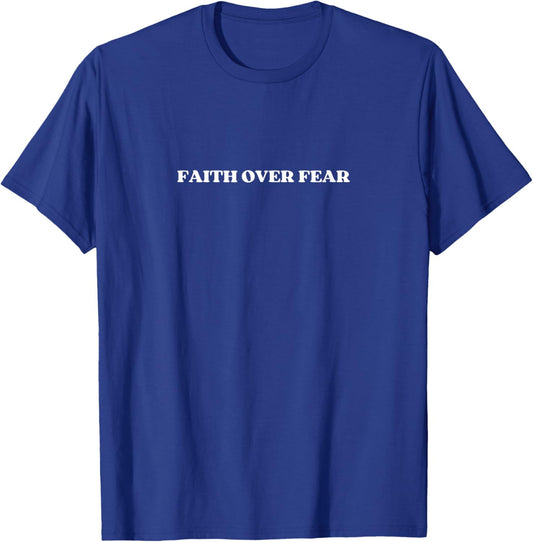 Faith Over Fear Y2k Aesthetic Black T-Shirt - T-Shirt | Royal