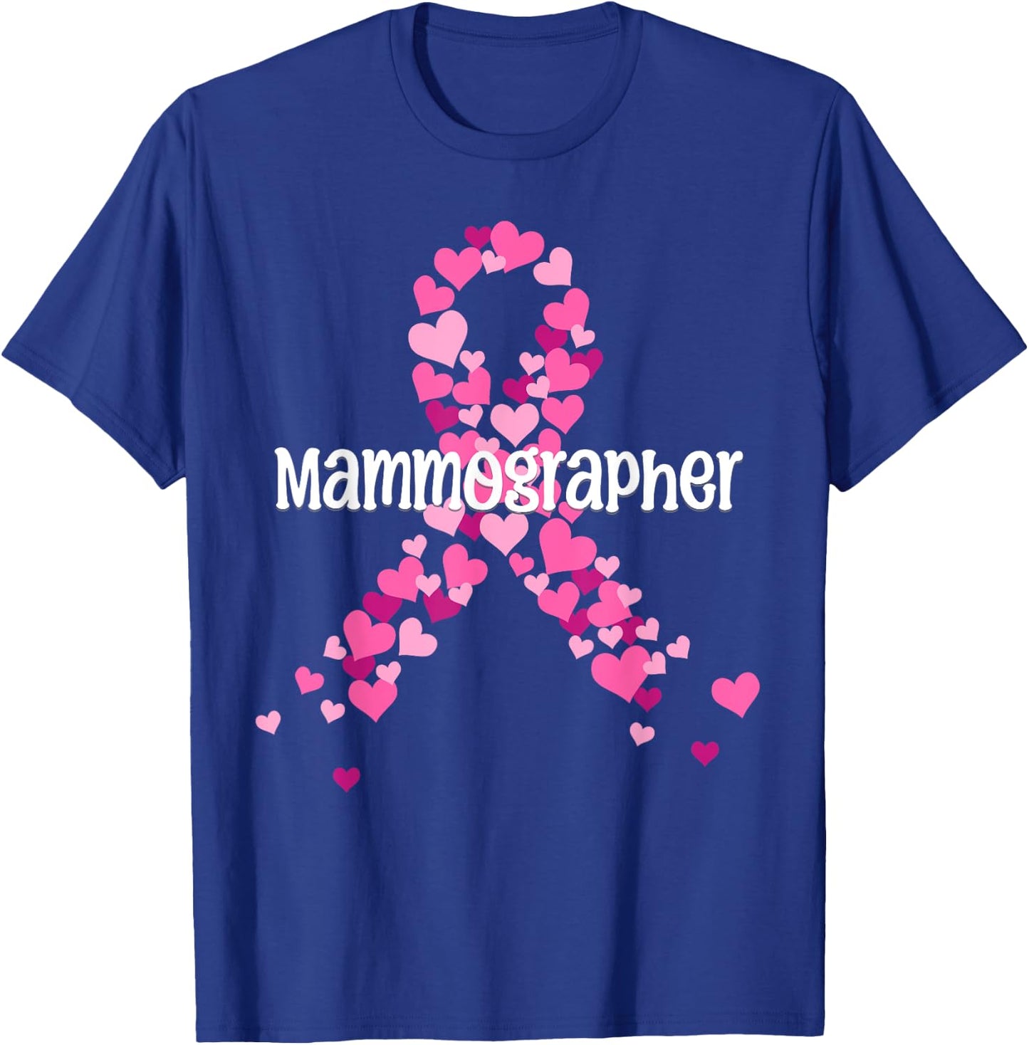 Mammographer Pink Ribbon T-Shirt - T-Shirt | Royal