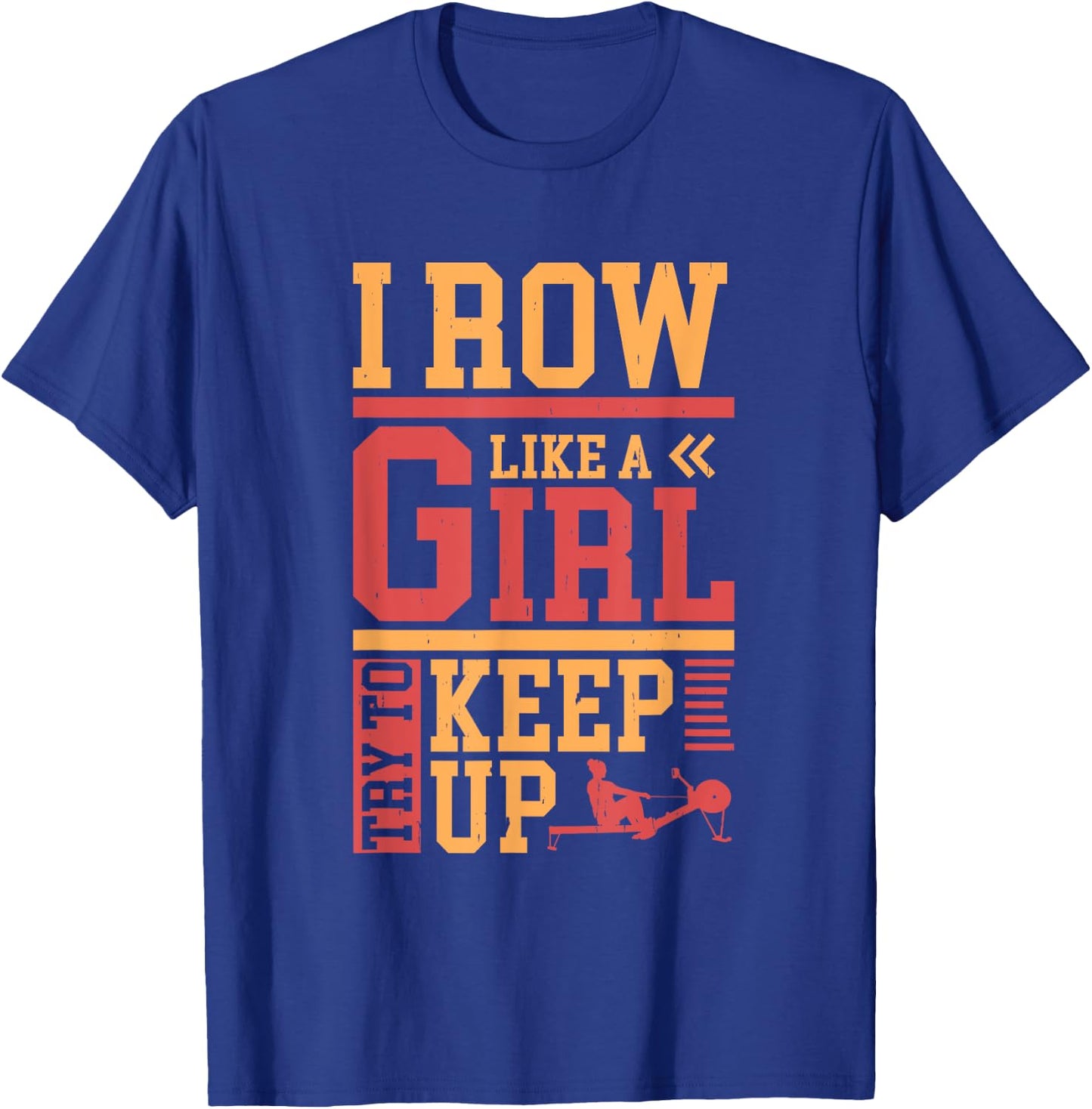 Rowing Machine Indoor Rower Exercise Erg Workotu Ergometer T-Shirt - T-Shirt | Royal