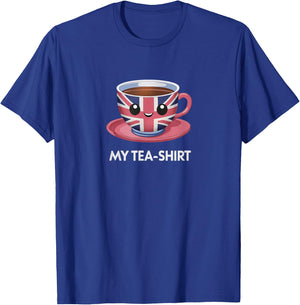 Funny I Love English Tea Party UK Flag Tea Lover London Gift T-Shirt - T-Shirt | Royal