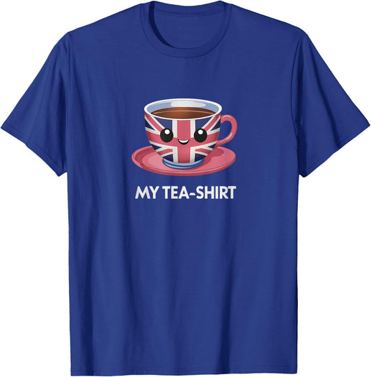 Funny I Love English Tea Party UK Flag Tea Lover London Gift T-Shirt - T-Shirt | Royal