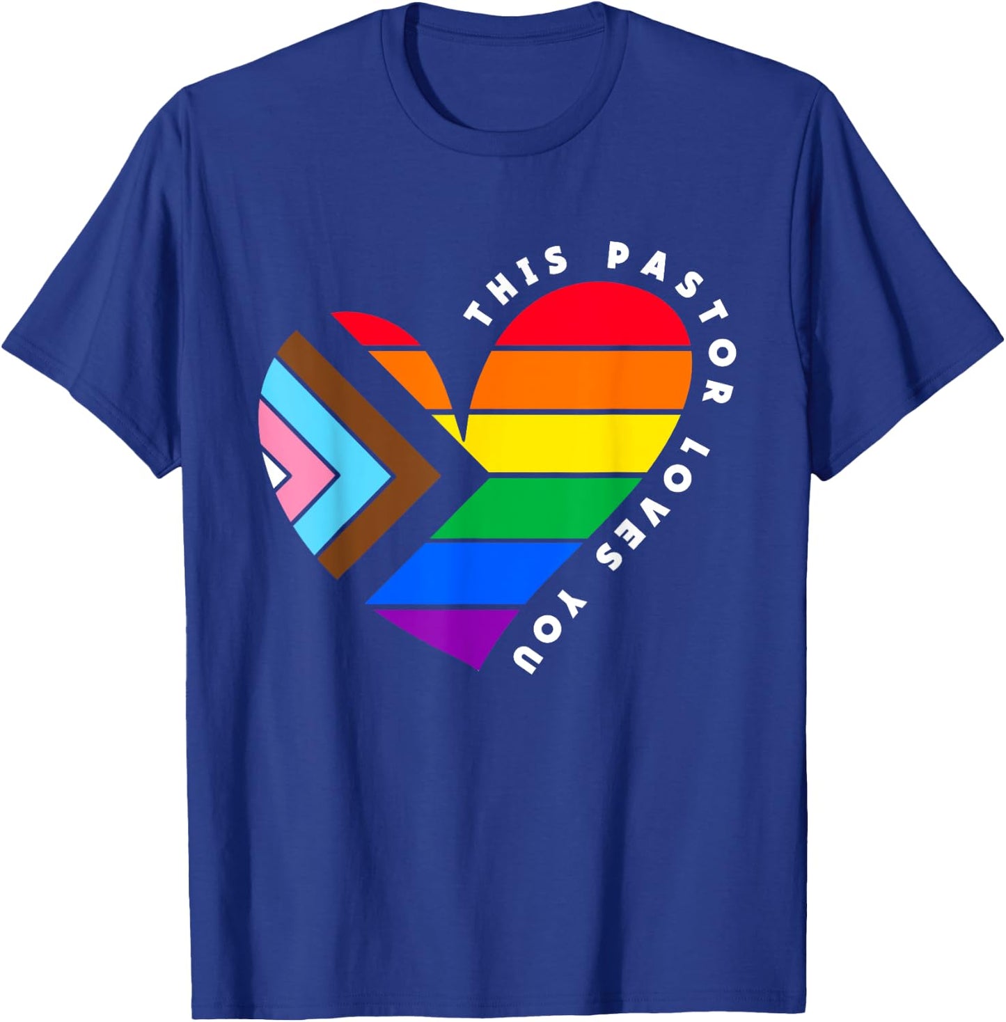Christian Ally Inclusive Pride Clergy This Pastor Loves You T-Shirt - T-Shirt | Royal