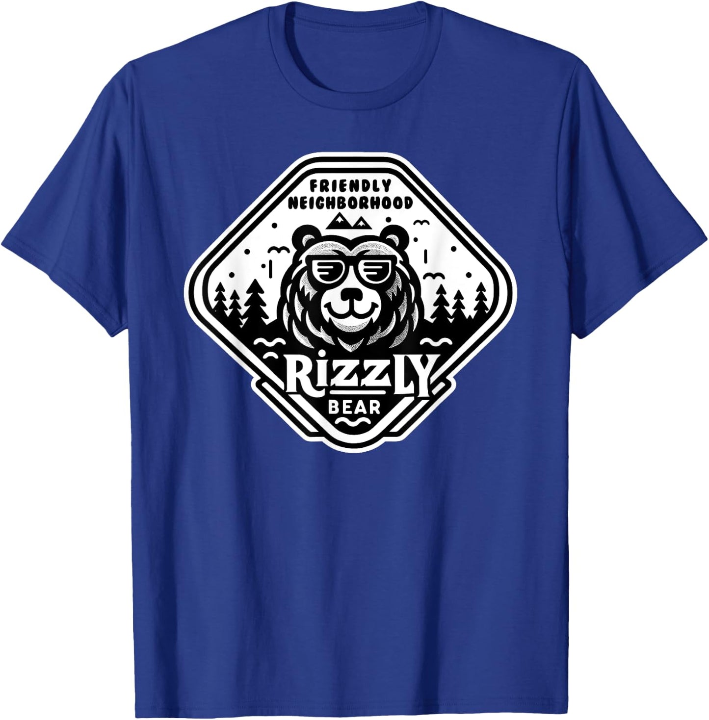 Funny Neighborhood Rizzly Bear Meme T-Shirt - T-Shirt | Royal