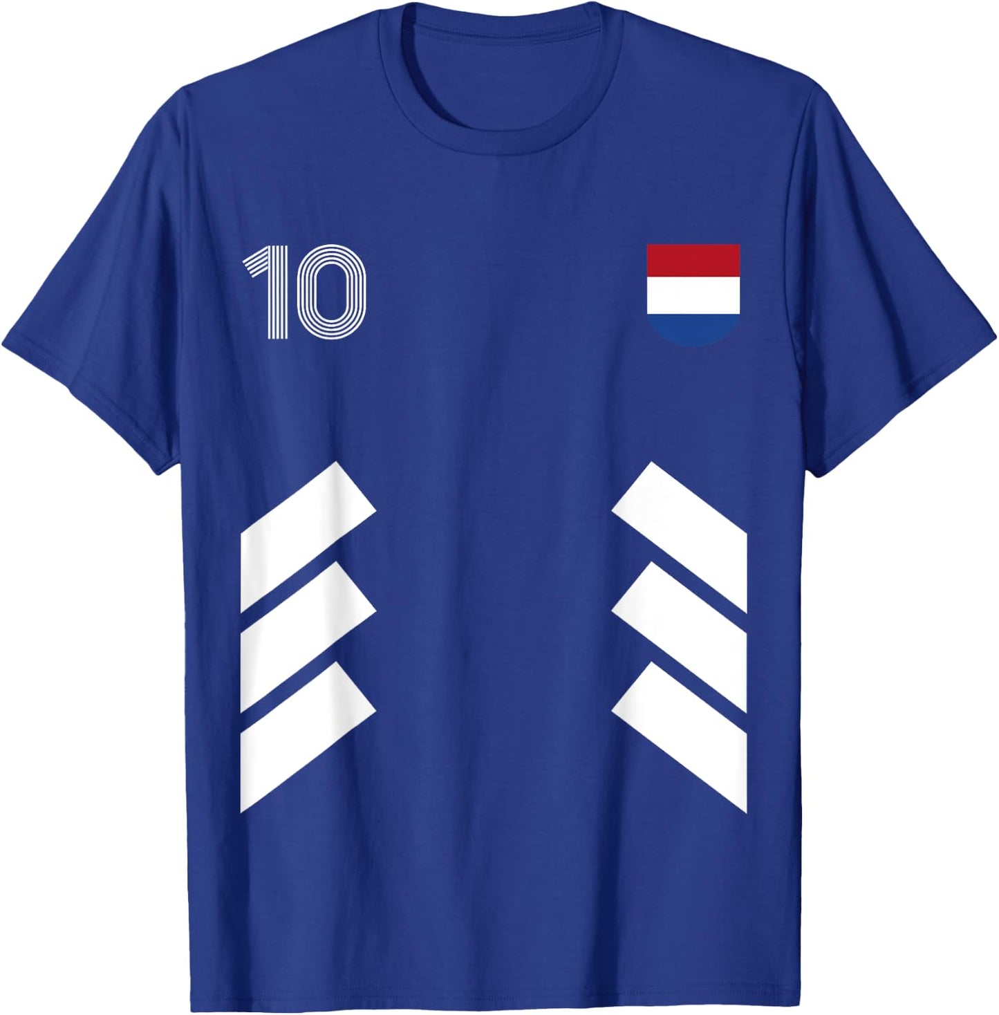 Retro10 Netherlands Football Soccer Netherlands Flag T-Shirt - T-Shirt | Royal