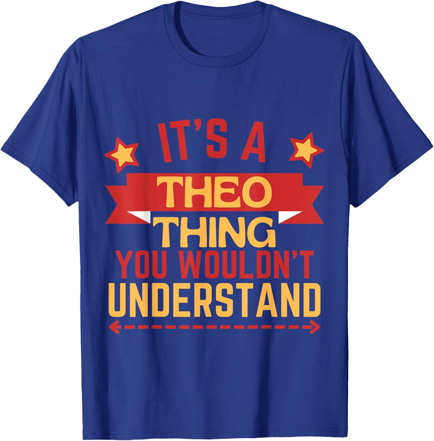 Theo Name Gift Birthday Celebration -Kids Theo Gift Black Small Modern Short Sleeve T-Shirt - T-Shirt | Royal