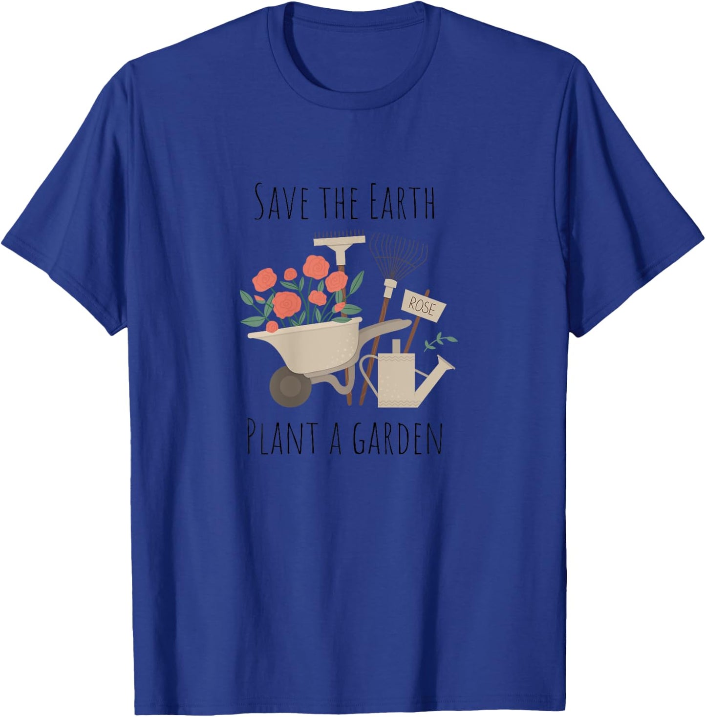 Earth Day Save The Earth Gardening T-Shirt - T-Shirt | Royal