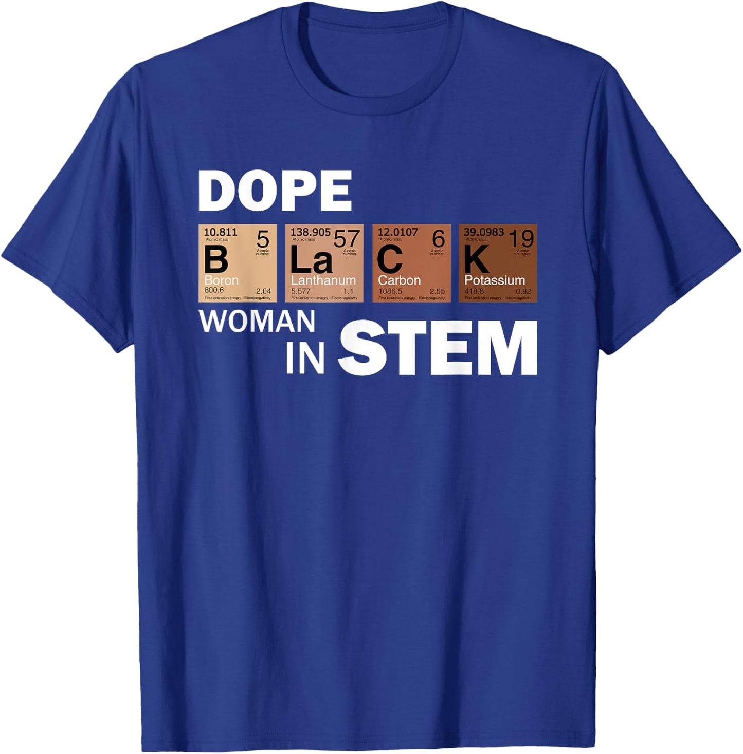 Black Women In STEM Teacher Melanated African American T-Shirt - T-Shirt | Royal
