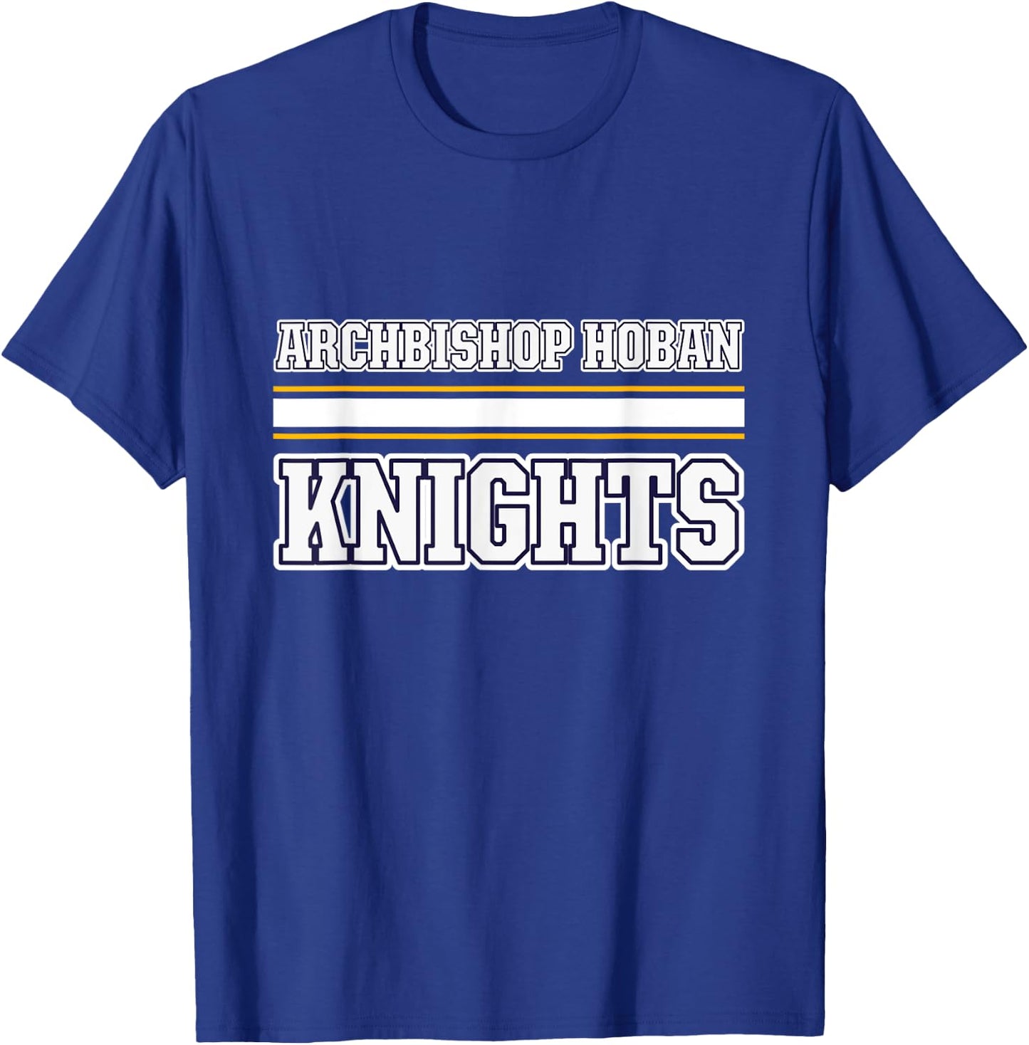 Archbishop Hoban Knights Horizontal Stripes T-Shirt - T-Shirt | Royal