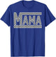 MAMA Checkered Mother Mom Women Racing Pit Crew Funny T-Shirt - T-Shirt | Royal