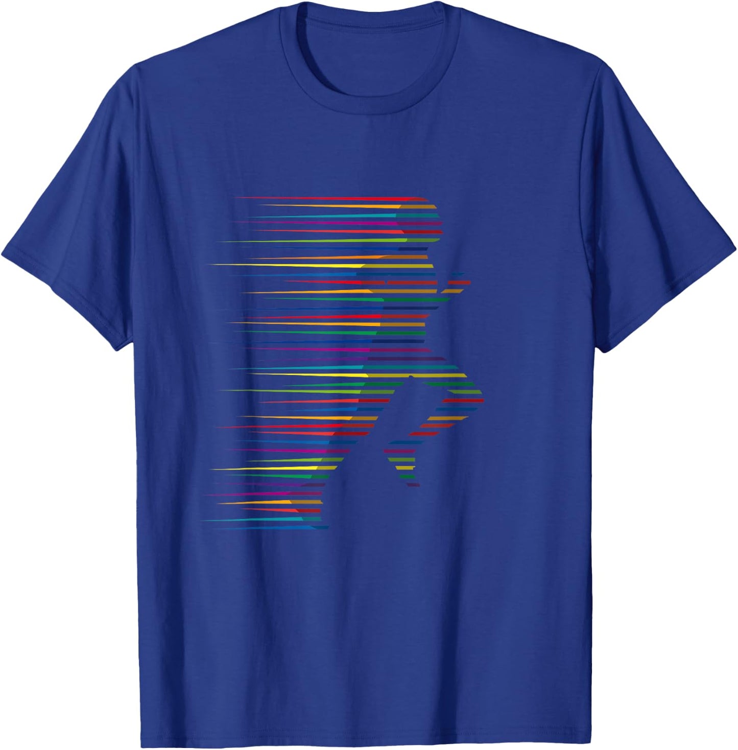 Running Jogging Gym Marathon Abstract Cool Art T-Shirt - T-Shirt | Royal