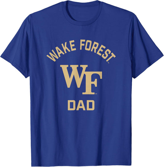Wake Forest Demon Deacons Arched Dad T-Shirt - T-Shirt | Royal