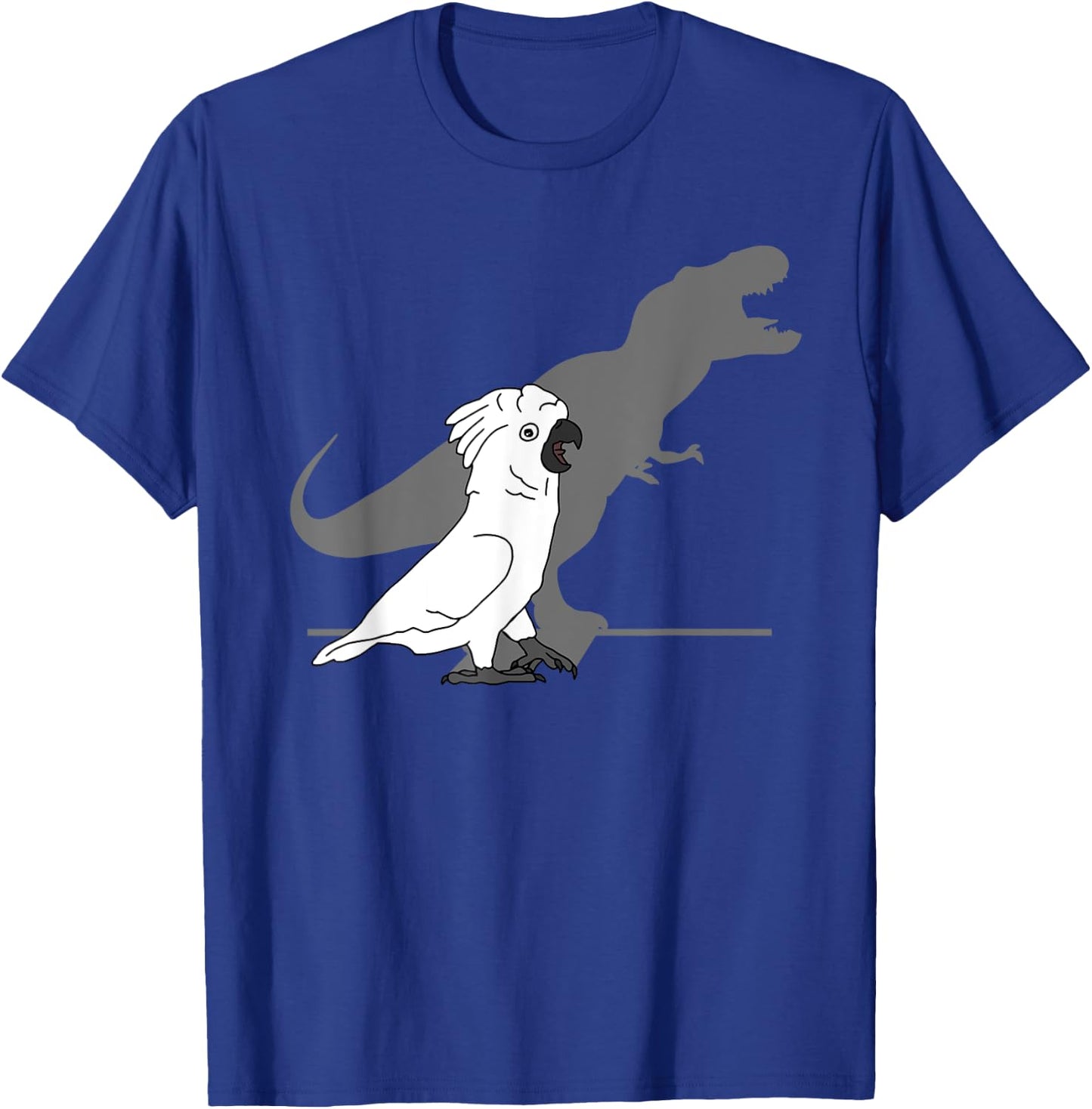 Cute Screaming Parrot Bird Birb Memes Funny T-Rex Cockatoo T-Shirt - T-Shirt | Royal