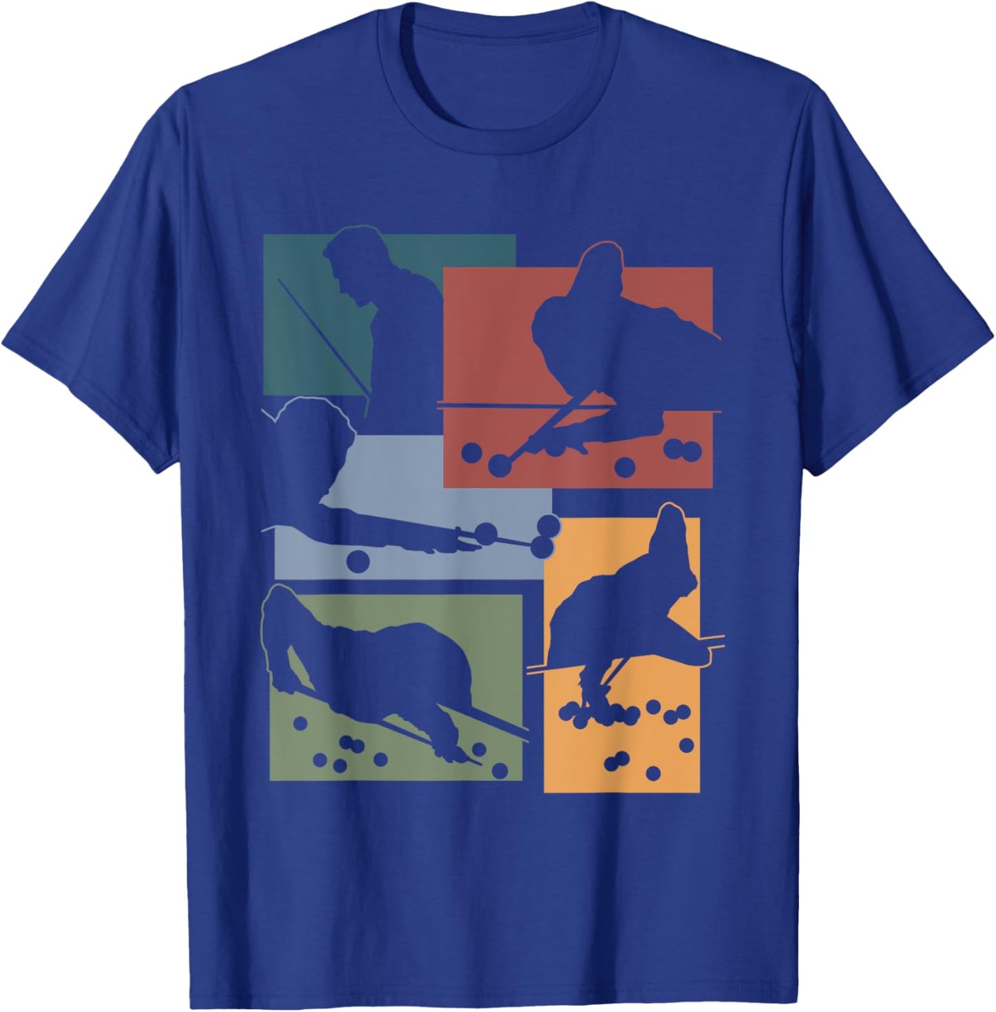 Funny Snooker Billiard Player Eight Ball Design Pool Player T-Shirt - T-Shirt | Royal