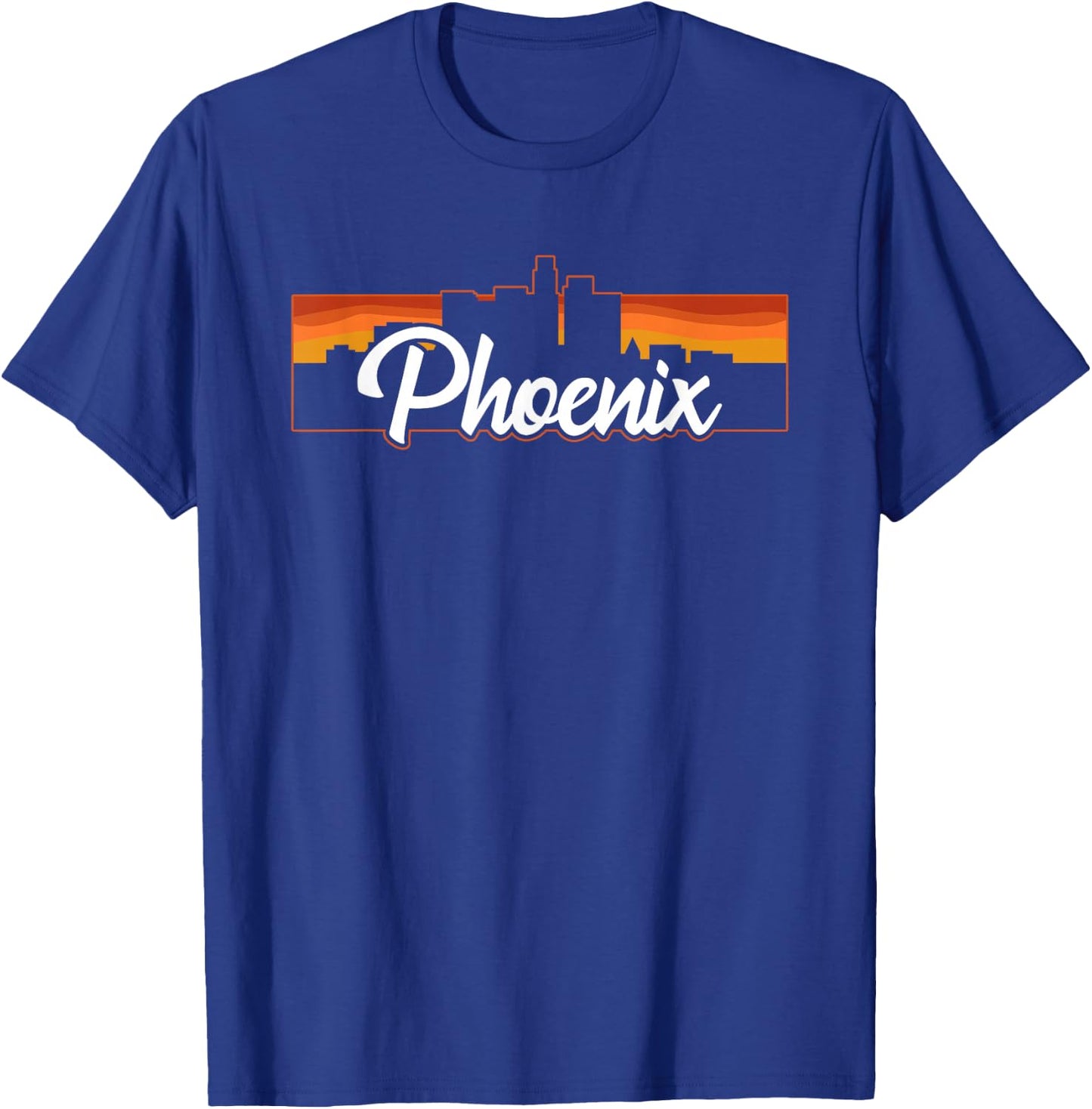 Vintage Style Retro Phoenix Arizona Sunset Skyline T-Shirt - T-Shirt | Royal