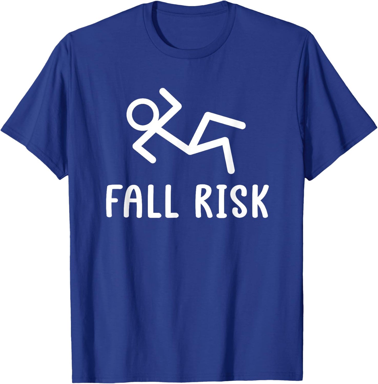 Stick Stunts Fall Hazard Apparel Fall Risk Black Adults & Kids Small Short Sleeve T-Shirt - T-Shirt | Royal