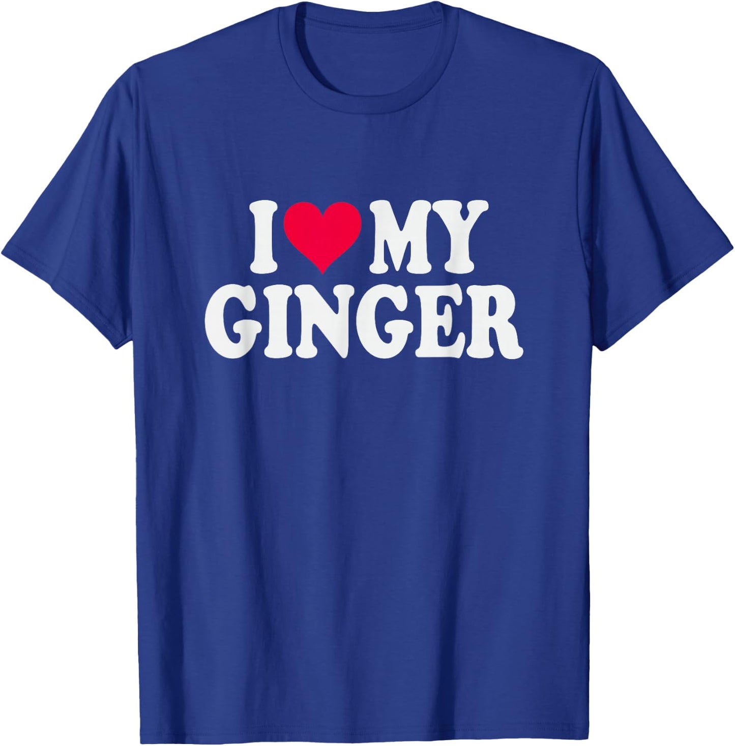 I Love My Ginger Red Headed Person Heart T-Shirt - T-Shirt | Royal