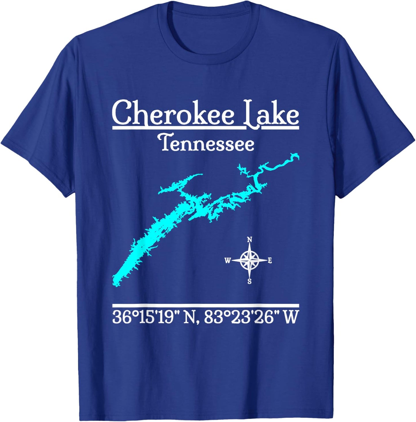 Cherokee Lake - Tennessee T-Shirt - T-Shirt | Royal