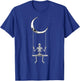 Skeleton On Moon Swing Halloween Rock Concerts Band Design T-Shirt - T-Shirt | Royal