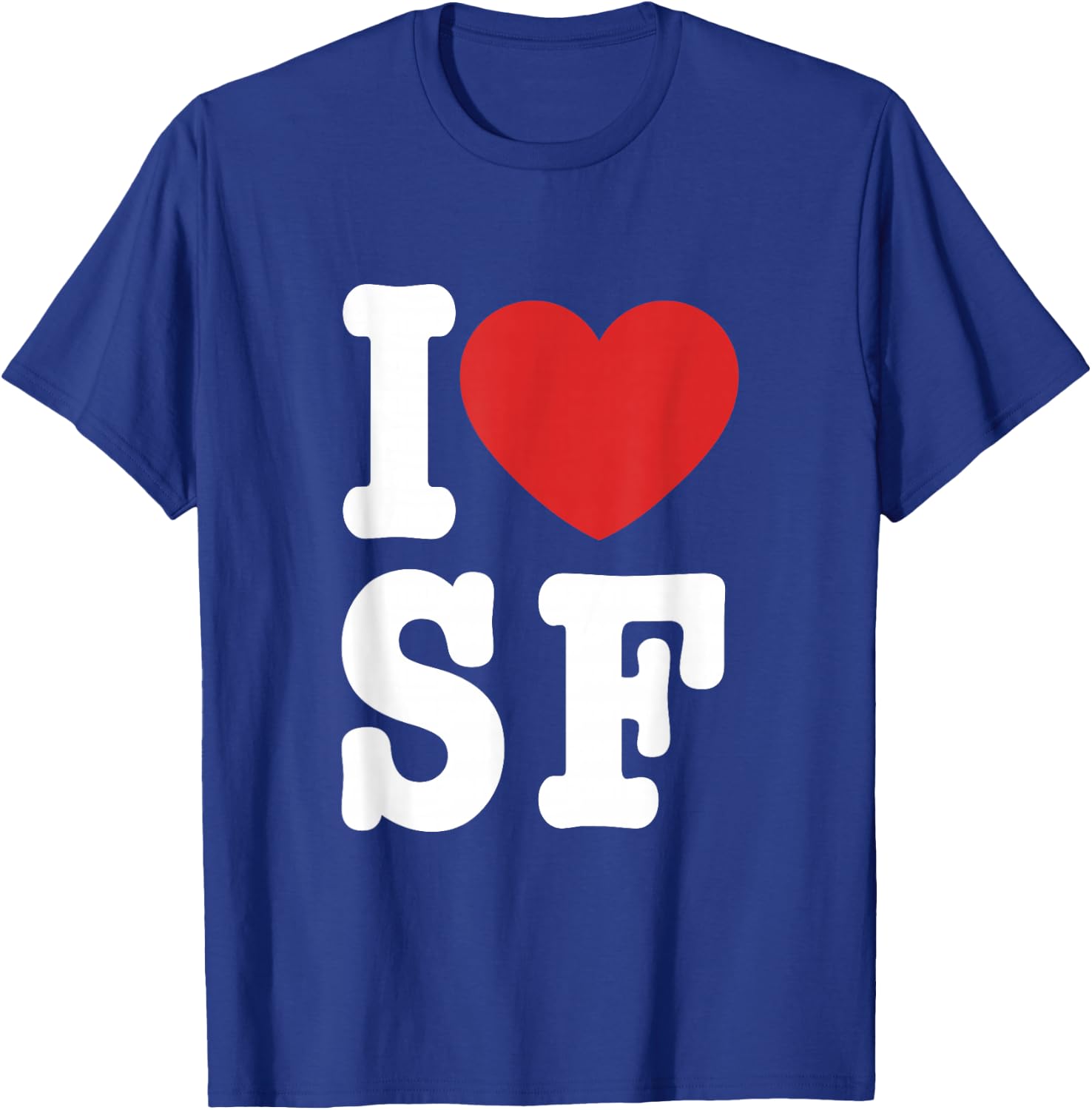 I Love SF Classic Typewriter Font T-Shirt - T-Shirt | Royal