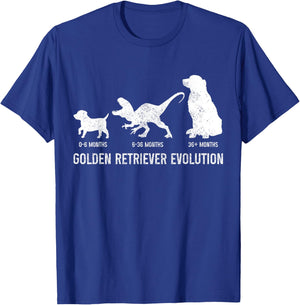 Golden Retriever Mom Dad Puppy Funny Dog Owner Dog Lover T-Shirt - T-Shirt | Royal