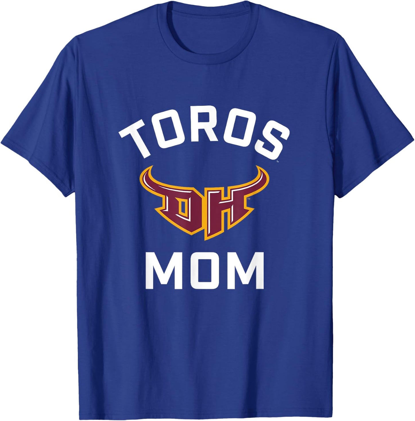 Cal State Dominguez Hills CSUDH Toros Arched Mom T-Shirt - T-Shirt | Royal