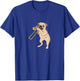 Pug Dog Playing Trombone For Brass Players and Dog Lovers T-Shirt - T-Shirt | Royal