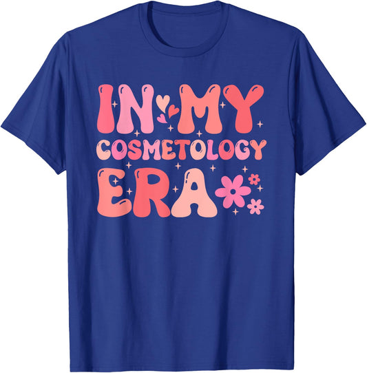 Vintage In My Cosmetology Girl Era Groovy Cosmetologists T-Shirt - T-Shirt | Royal