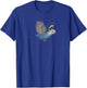 Flying Budgerigar Blue Budgie Parakeet Pet Bird Lover Gift T-Shirt - T-Shirt | Royal