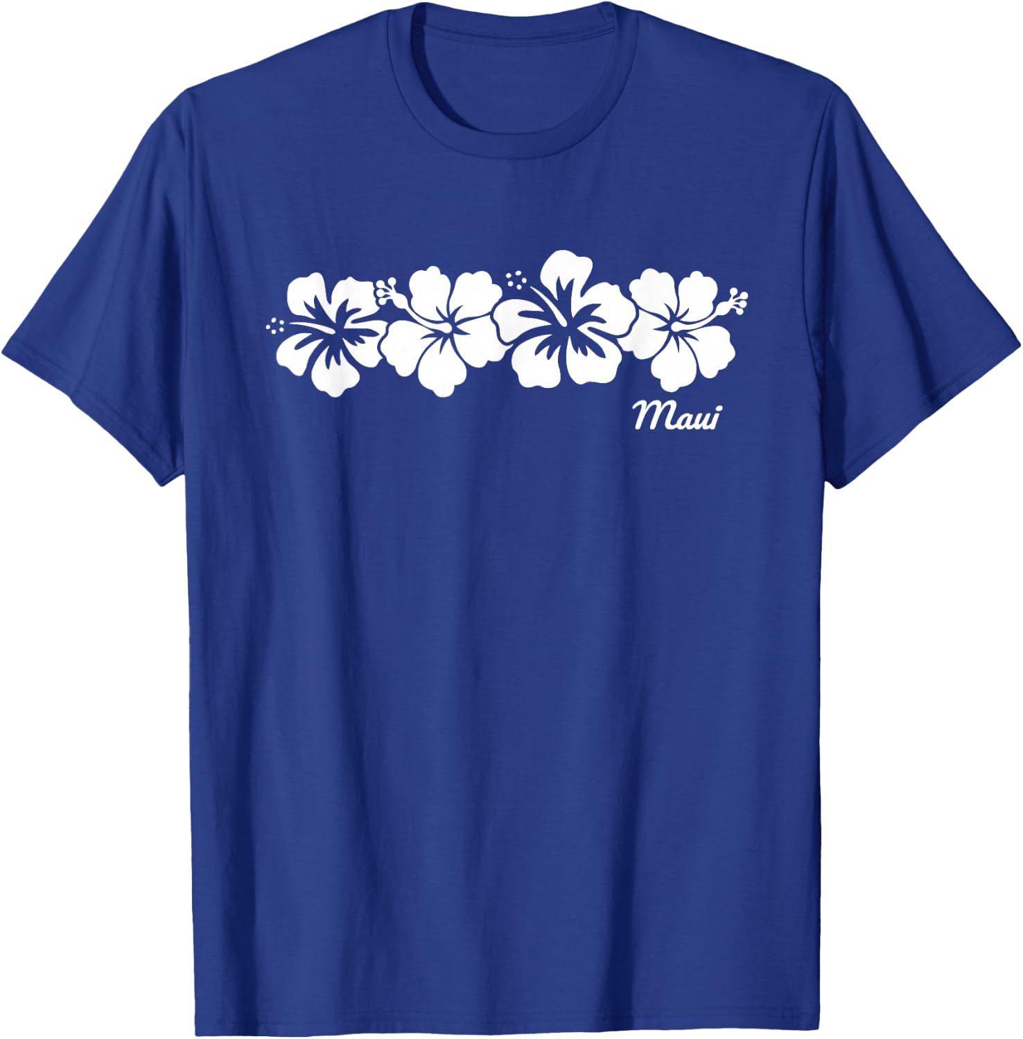 Maui Hawaii Hibiscus Flower Vacation Souvenir T-Shirt - T-Shirt | Royal