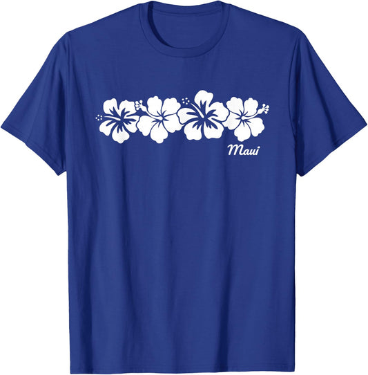 Maui Hawaii Hibiscus Flower Vacation Souvenir T-Shirt - T-Shirt | Royal