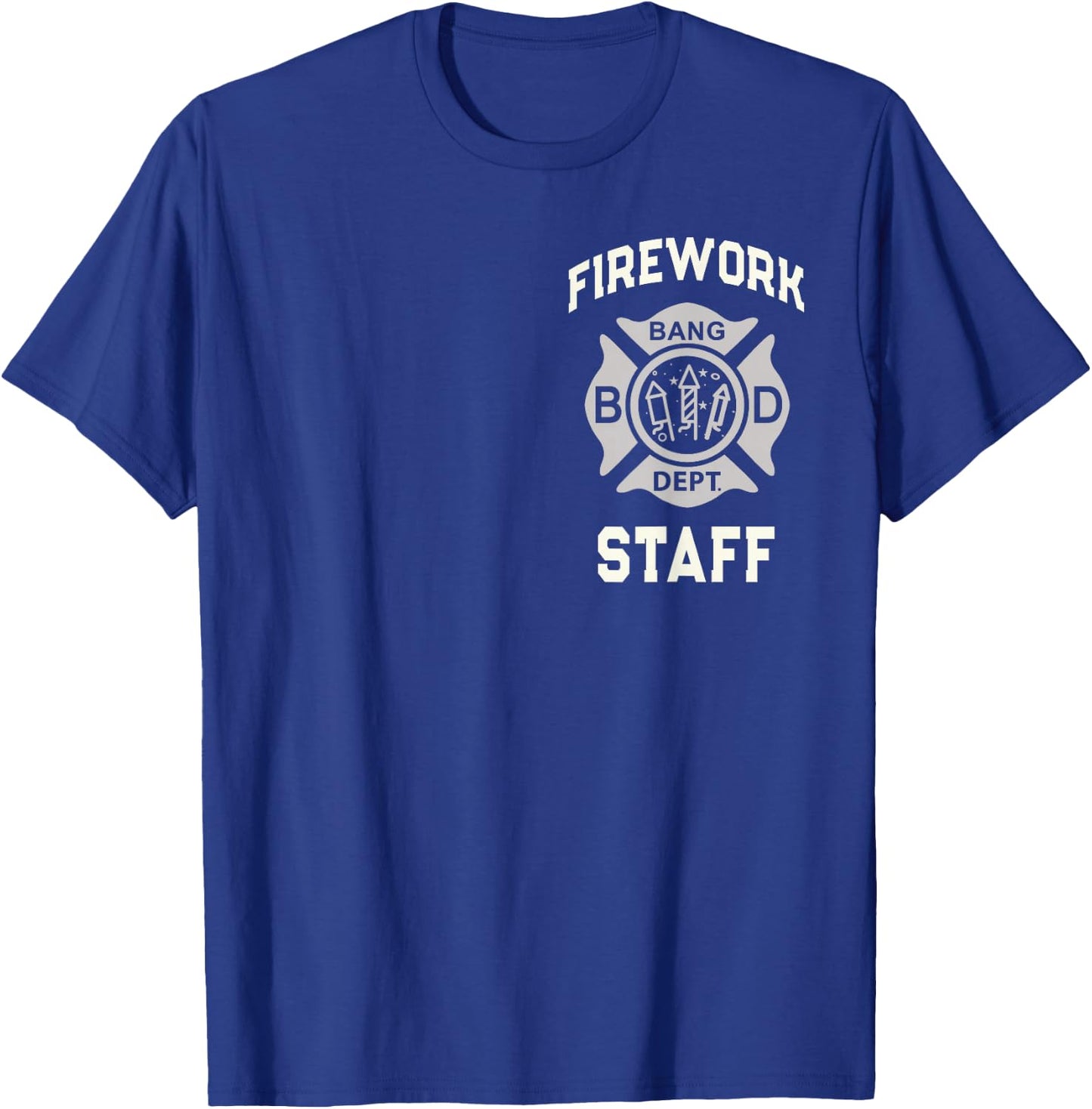 4th of July FIREWORK STAFF Boom Squad Safety Director Funny T-Shirt - T-Shirt | Royal