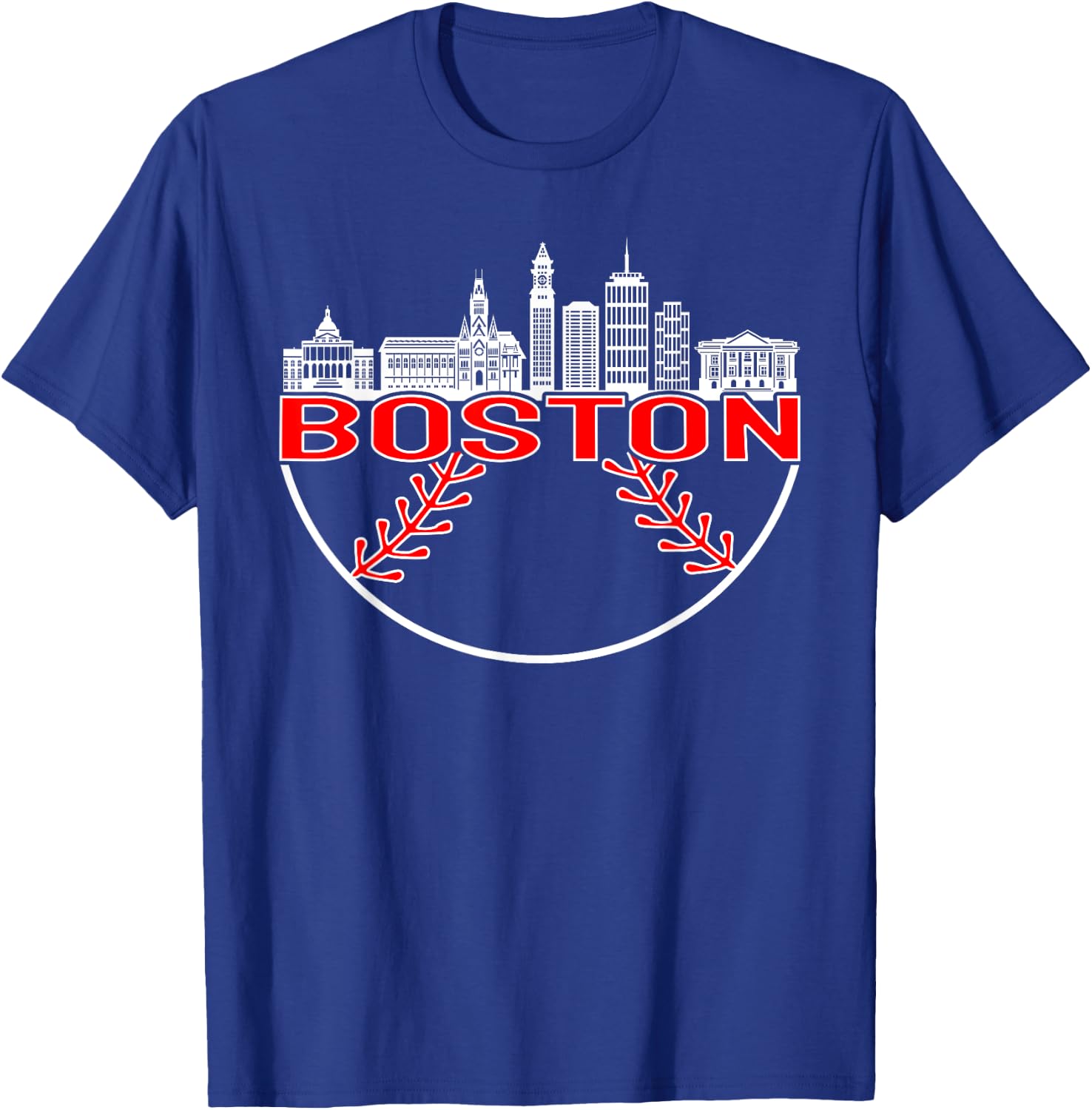 Vintage Style Boston Baseball T-Shirt - T-Shirt | Royal