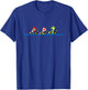 Mario Kart Yoshi Toad & Mario Vintage Race Line Up T-Shirt - T-Shirt | Royal