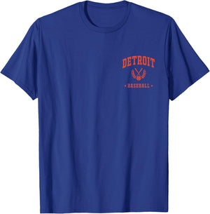 Detroit Baseball Vintage Gameday Retro Baseball Lover T-Shirt - T-Shirt | Royal