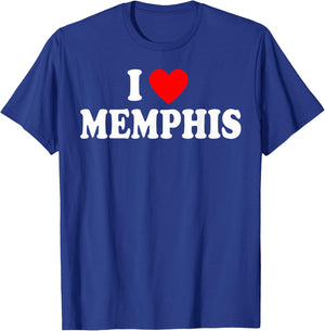 I Heart Memphis, I Love Memphis City Tennessee Classic T-Shirt - T-Shirt | Royal