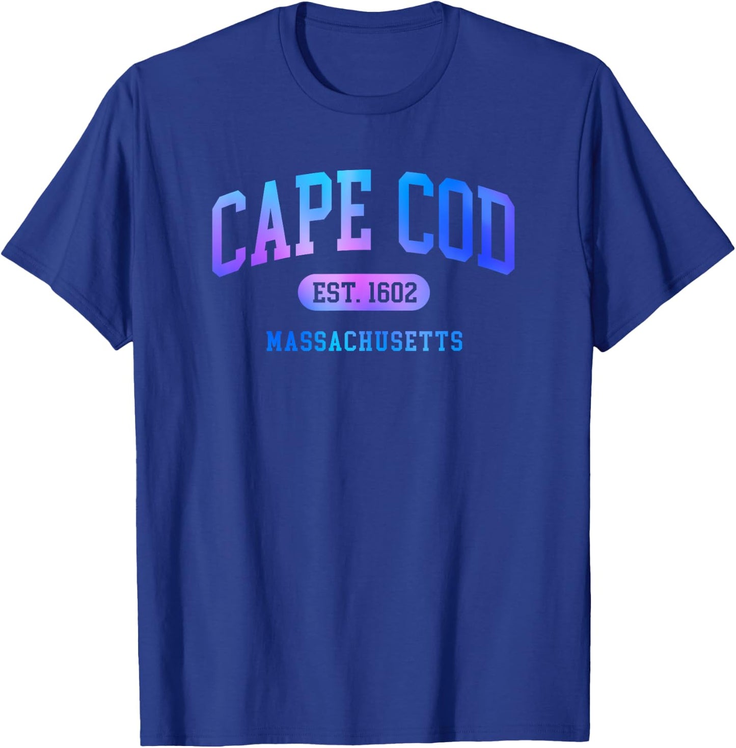 Cape Cod Massachusetts Preppy Throwback Boys Girls Souvenir T-Shirt - T-Shirt | Royal