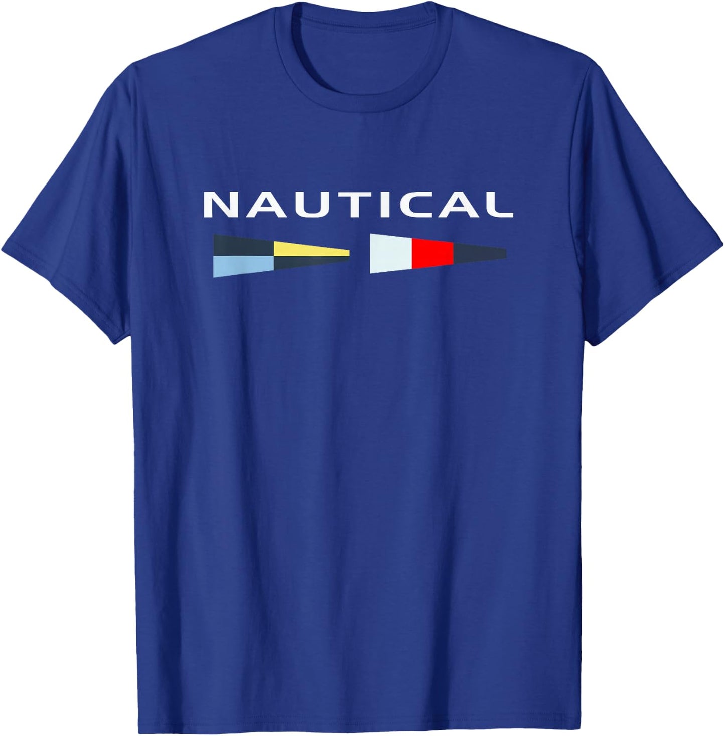 Nautical Maritime Flags Cool Men Women Boy Girl Sailboat T-Shirt - T-Shirt | Royal