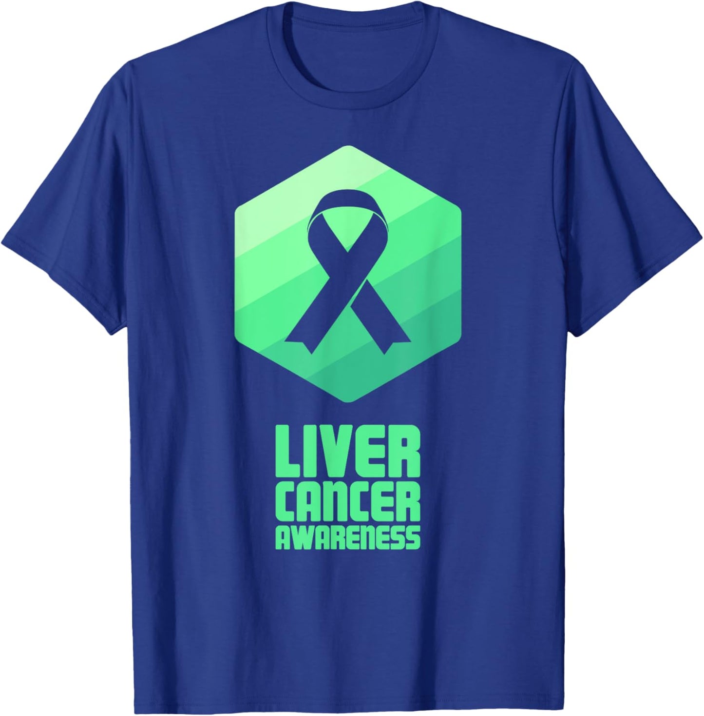 Ribbon | Hepatic Awareness Present - Liver Cancer T-Shirt - T-Shirt | Royal