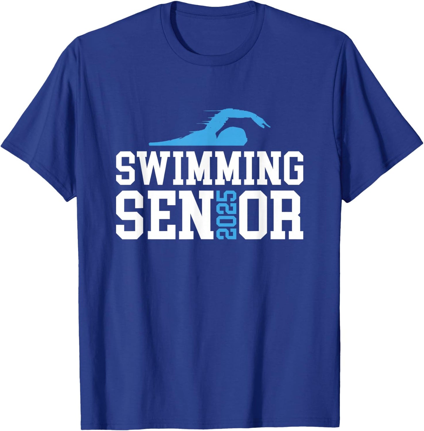 Class of 2025 Swimming Senior Night T-Shirt - T-Shirt | Royal