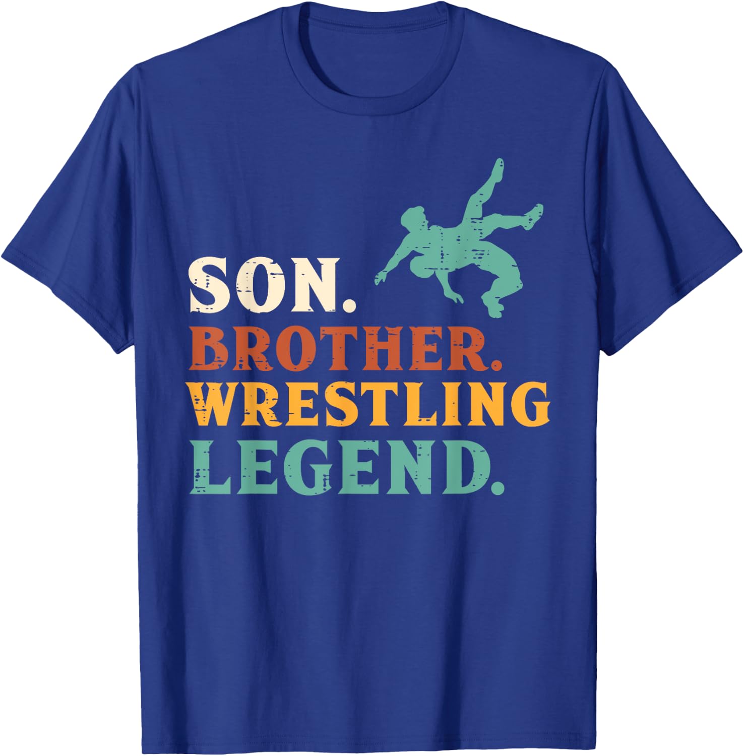 Son Brother Wrestling Legend Retro Wrestler Boys Kids Youth T-Shirt - T-Shirt | Royal