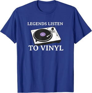 Legends Listen to Vinyl T-Shirt - T-Shirt | Royal