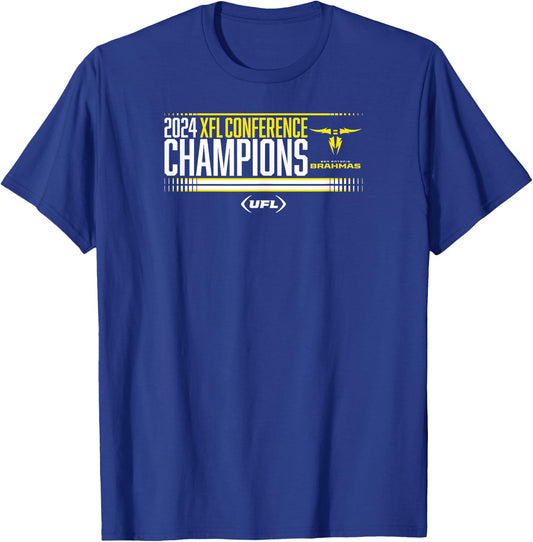 San Antonio Brahmas - 2024 XFL Conference Champions - UFL T-Shirt - T-Shirt | Royal