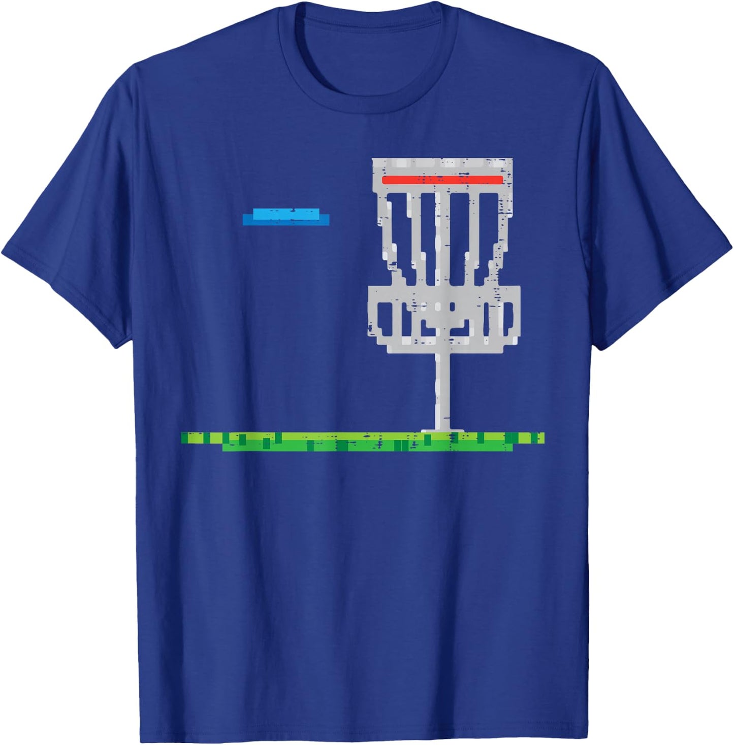 Pixel Disc Golf Frisbee Golfer Frolf Men Boys Kids Women T-Shirt - T-Shirt | Royal