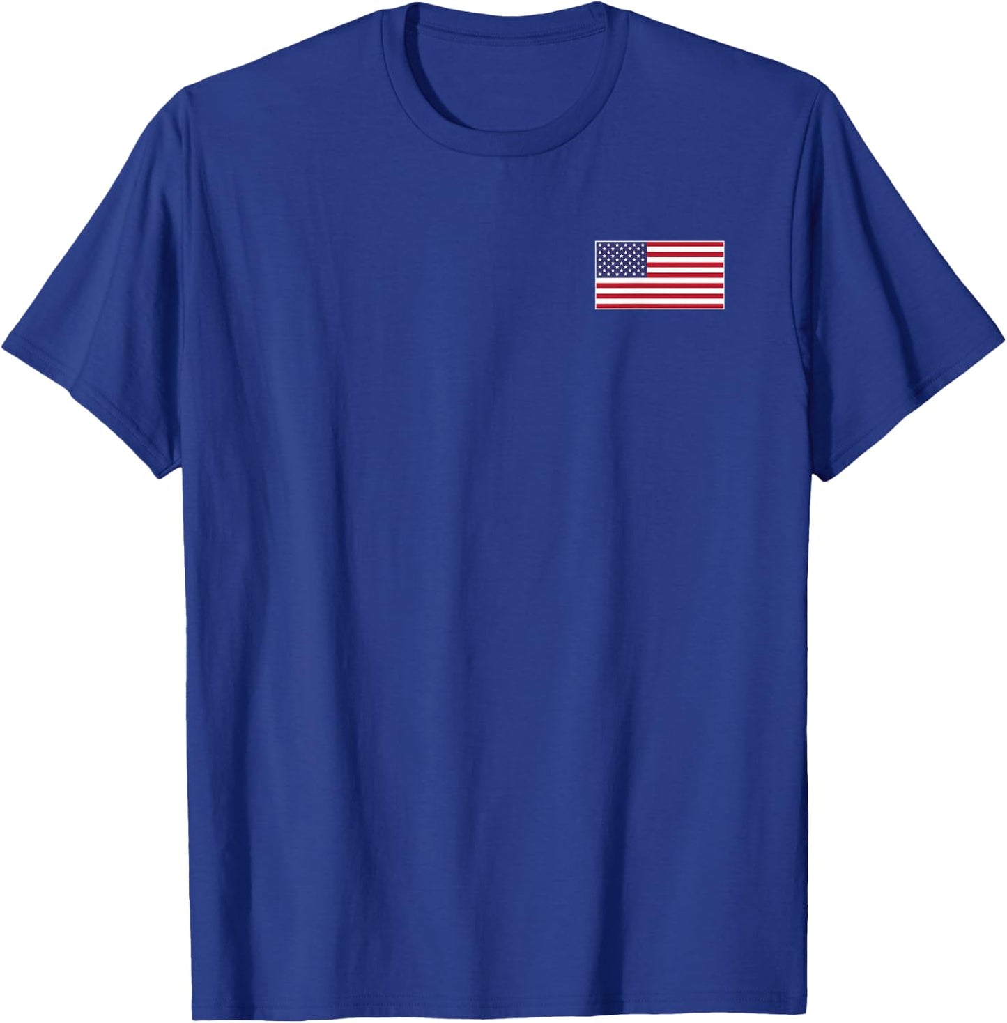 USA Flag Chest Patch Star Spangled Banner American Flag T-Shirt - T-Shirt | Royal