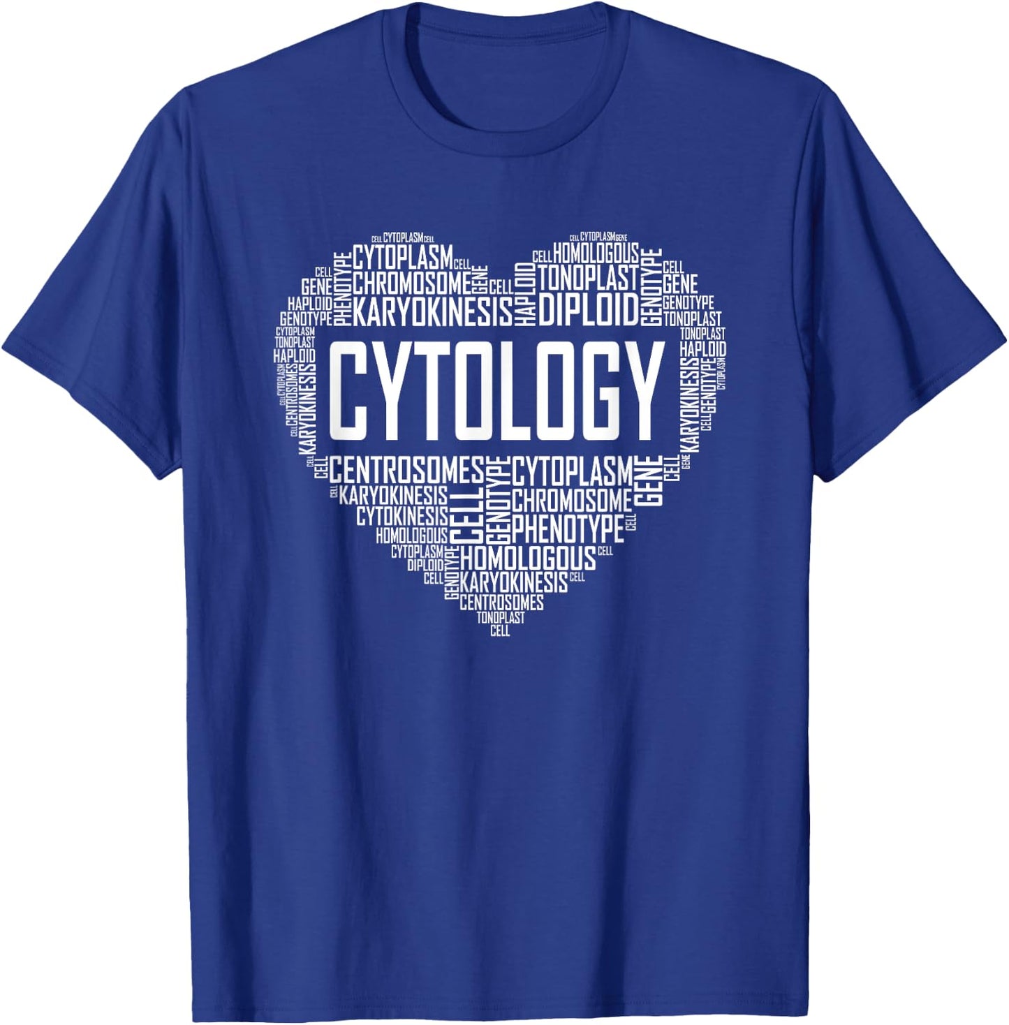 Cytology Heart Gift Cytologists Gift Cell Molecular Biology T-Shirt - T-Shirt | Royal