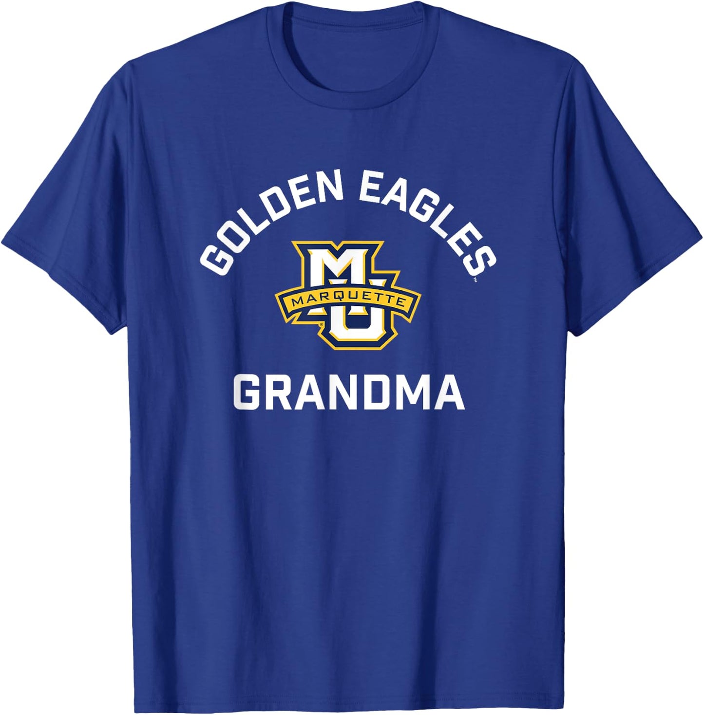 Marquette University Golden Eagles Arched Grandma T-Shirt - T-Shirt | Royal